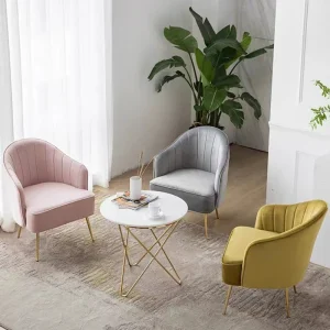 Bắc Âu Phòng Khách Ghế Bành INS Thiết Kế Ghế Nhung Ban Công Thư Giãn Ghế Cafe Hiện Đại Công Thái Học Sang Trọng Sofa Đơn Ghế Trang Điểm - Hình 4