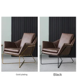 Bắc Âu sắt đơn ghế sofa lười lưới đỏ phòng khách giải trí sofa tiếp tân đàm phán ban công ghế tiếp tân khách sạn cà phê s - Hình 3