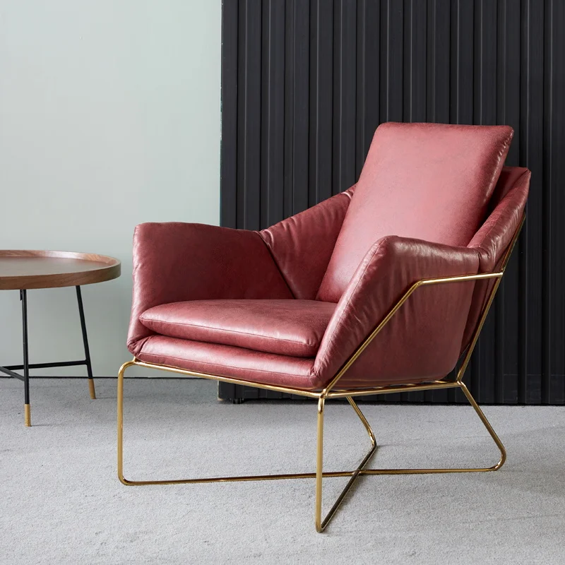 Bắc Âu sắt đơn ghế sofa lười lưới đỏ phòng khách giải trí sofa tiếp tân đàm phán ban công ghế tiếp tân khách sạn cà phê s - Hình 4 Bắc Âu sắt đơn ghế sofa lười lưới đỏ phòng khách giải trí sofa tiếp tân đàm phán ban công ghế tiếp tân khách sạn cà phê s - Hình 4
