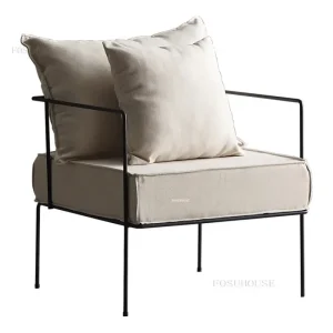 Bắc Âu Sắt Ghế Phòng Khách Ban Công Ghế Sofa Đơn Tối Giản Thiết Kế Sofa Lười Nội Thất Phòng Khách Giải Trí Ghế Bành - Hình 2