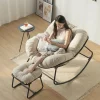 Bắc Âu Sắt Rèn Ghế Phòng Khách Giải Trí Nội Thất Gia Đình Sofa Lười Hình Hoa Đính Đá Đơn Ban Công Thoải Mái Chống Bẹp Đầu