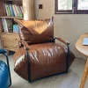 Bắc Âu Sắt Rèn Ghế Phòng Khách Hộ Gia Đình Đơn Sofa Lười Tựa Lưng Ghế Bành Retro Thoải Mái Giải Trí Ghế Phòng Chờ
