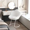 Bắc Âu Thịt Cừu len ghế phòng khách INS sang trọng xoay mềm mại Ghế bành phòng ngủ đọc sách trang điểm tựa lưng Phân đồ nội thất gia đình