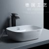 Bắc Âu tối giản mặt bàn chậu rửa chậu rửa mặt gia dụng chậu gốm sứ vuông chậu rửa phòng tắm ban công chậu rửa mặt hồ bơi