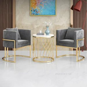 Bắc Âu Tựa Lưng Ghế Phòng Khách Sang Trọng Ghế Sofa Đơn Thiết Kế Giải Trí Ghế Bành Sáng Tạo Tiếp Tân Đàm Phán Ghế - Hình 2