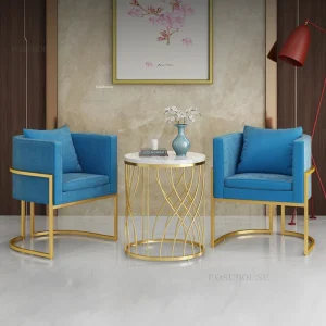 Bắc Âu Tựa Lưng Ghế Phòng Khách Sang Trọng Ghế Sofa Đơn Thiết Kế Giải Trí Ghế Bành Sáng Tạo Tiếp Tân Đàm Phán Ghế - Hình 4