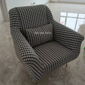 Bắc Âu Vải Ghế Phòng Khách Cao Cấp Giải Trí Sofa Houndstooth Ghế Sofa Phòng Khách Ghế Thiết Kế Ban Công Lưng Đơn Ghế Bành - Hình 4