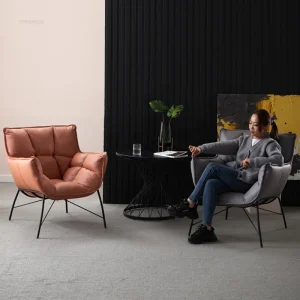 Bắc Âu Vải Ghế Phòng Khách Sofa Lưng Lười Nhà Sắt Nghệ Thuật Ghế Bành Ban Công Giải Trí Ghế Phòng Khách Nội Thất Phòng Khách Hiện Đại - Hình 2
