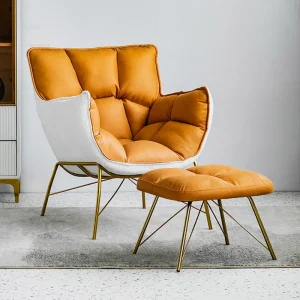 Bắc Âu Vải Ghế Phòng Khách Thiết Kế Lười Sofa Đơn Tựa Lưng Ghế Bành Nội Thất Gia Đình Cao Cấp Ban Công Ghế Sofa Giải Trí - Hình 2