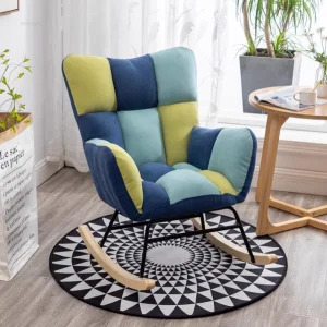 Bắc Âu Với Chân Ghế Vải Phòng Khách Ghế Giải Trí Hình Hoa Đính Đá Hiện Đại Nội Thất Phòng Khách Ban Công Ghế Lounge - Hình 2