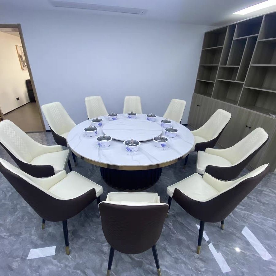 Bàn Ăn 2023 new rock tấm lẩu bàn cảm ứng tích hợp doanh nhân một người một nồi lẩu cảm ứng bàn tròn cho 10 người - Hình 4 Bàn Ăn 2023 new rock tấm lẩu bàn cảm ứng tích hợp doanh nhân một người một nồi lẩu cảm ứng bàn tròn cho 10 người - Hình 4