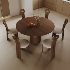 Bàn ăn 8 Người Bàn Ăn Sống Hiện Đại Bàn Ăn Bằng Gỗ Tròn Bàn Xoay Sang Trọng Muebles Para El Hogar Nội Thất Gia Đình - Hình 2