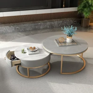 Bàn ăn Bắc Âu Rock Ban Bàn Bàn Phòng Khách Thiết Kế Đơn Giản Hiện Đại Tròn Cà Phê Bên Bàn Basse Nội Thất Gia Đình