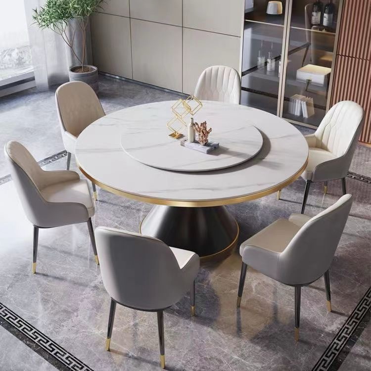 Bàn ăn bằng đá cẩm thạch sang trọng nhẹ kết hợp khách sạn gia đình tối giản hiện đại với bàn xoay bàn ăn nhà hàng bàn ăn - Hình 2 Bàn ăn bằng đá cẩm thạch sang trọng nhẹ kết hợp khách sạn gia đình tối giản hiện đại với bàn xoay bàn ăn nhà hàng bàn ăn - Hình 2