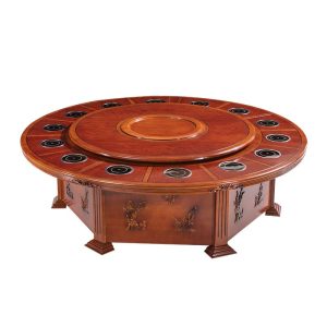 Bàn ăn bằng gỗ dành cho nhà hàng, kèm bếp từ. - Hình 3