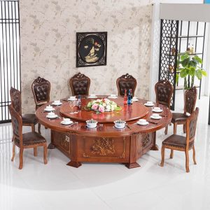 Bàn ăn bằng gỗ dành cho nhà hàng, kèm bếp từ. - Hình 4