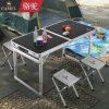 Bàn ăn Camel bàn gấp ngoài trời quầy hàng gấp đẩy bàn có thể gấp lại di động đơn giản hợp kim nhôm bàn ăn ngoài trời và ghế