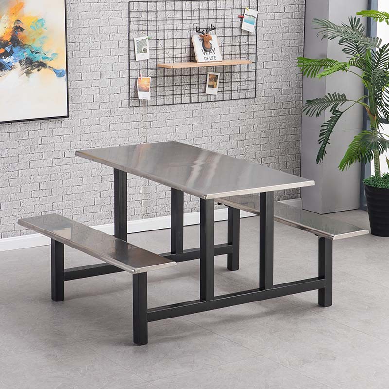 Bàn ăn Căng tin trường học bàn ghế ăn inox 4 người 6 người 8 người nhân viên căng tin nhà hàng nhà máy kính liền bàn ăn inox - Hình 2 Bàn ăn Căng tin trường học bàn ghế ăn inox 4 người 6 người 8 người nhân viên căng tin nhà hàng nhà máy kính liền bàn ăn inox - Hình 2