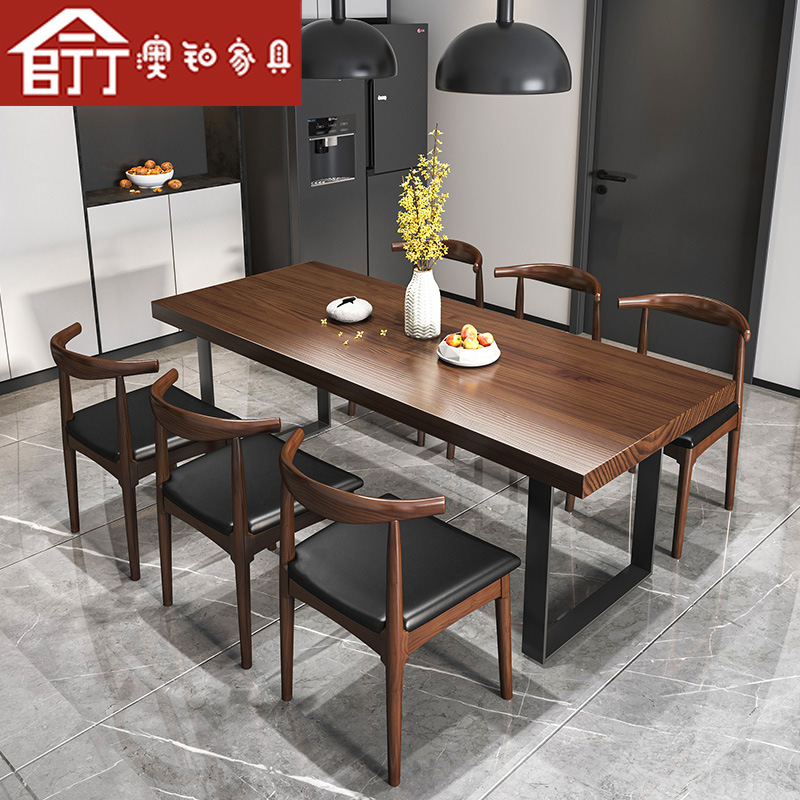Bàn ăn chữ nhật gia đình nhỏ bằng bạch kim của Úc Phòng khách Bàn ăn nhiều người Khách sạn B&B Bộ bàn ghế ăn bằng gỗ nguyên khối của Mỹ - Hình 3 Bàn ăn chữ nhật gia đình nhỏ bằng bạch kim của Úc Phòng khách Bàn ăn nhiều người Khách sạn B&B Bộ bàn ghế ăn bằng gỗ nguyên khối của Mỹ - Hình 3