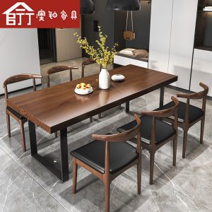 Bàn ăn chữ nhật gia đình nhỏ bằng bạch kim của Úc Phòng khách Bàn ăn nhiều người Khách sạn B&B Bộ bàn ghế ăn bằng gỗ nguyên khối của Mỹ