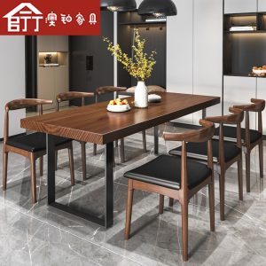 Bàn ăn chữ nhật gia đình nhỏ bằng bạch kim của Úc Phòng khách Bàn ăn nhiều người Khách sạn B&B Bộ bàn ghế ăn bằng gỗ nguyên khối của Mỹ - Hình 4