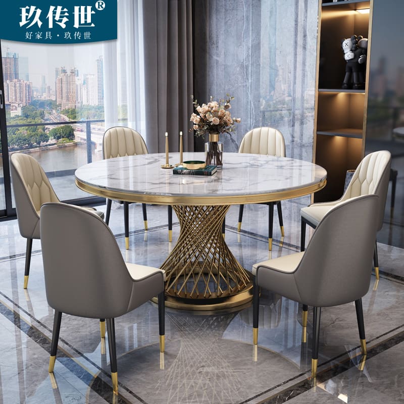 Bàn ăn đá cẩm thạch nhập khẩu. - Hình 2 Bàn ăn đá cẩm thạch nhập khẩu. - Hình 2