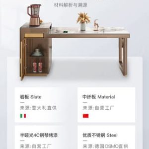 Bàn ăn đá phiến nhập khẩu. - Hình 2