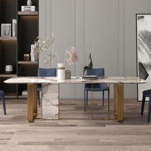 Bàn ăn đá phiến sang trọng, cao cấp nhập khẩu. - Hình 2