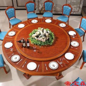 Bàn ăn điện khách sạn bàn tròn lớn 15 người 20 người tiệc nhà hàng khách sạn bàn xoay bàn xoay tự động bàn ghế ăn
