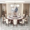 Bàn ăn điện khách sạn kiểu Trung Quốc mới và ghế bàn tròn lớn hộp tiệc câu lạc bộ 15 người 20 người kết hợp bàn xoay và ghế - Hình 2