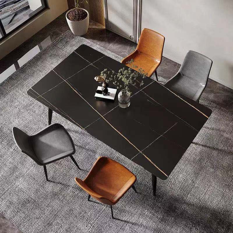 Bàn ăn gấp mặt đá mặt đá kết hợp bàn ăn hiện đại bộ bàn ăn gia đình nhỏ bộ bàn ăn chữ nhật 4 người 6 người - Hình 2 Bàn ăn gấp mặt đá mặt đá kết hợp bàn ăn hiện đại bộ bàn ăn gia đình nhỏ bộ bàn ăn chữ nhật 4 người 6 người - Hình 2