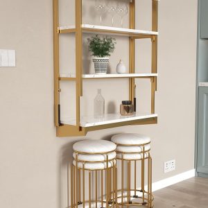 Bàn ăn gấp tường thành kệ để đồ , gọn gàng, tiện lợi. - Hình 2