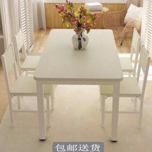 Bàn Ăn gia đình nhỏ hiện đại bàn ăn đơn giản bàn ghế ăn chữ nhật nhà hàng thức ăn nhanh kết hợp bàn ăn 46 người đơn giản - Hình 4