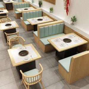 Bàn ăn gỗ chắc chắn bảng đá Bàn ăn Bàn lẩu Bàn ăn thương mại Bàn nướng cafe trà sữa cửa hàng ghế Bàn ghế