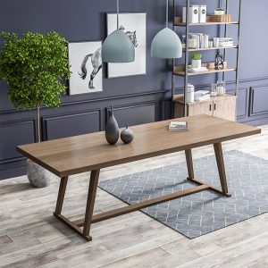 Bàn ăn gỗ chắc chắn của Mỹ và ghế phong cách cổ điển cafe Bàn cà phê Bàn gỗ nguyên khối nhà hàng nhà thương mại Bàn ăn - Hình 4