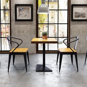 Bàn ăn gỗ đặc của Mỹ cafe snack bar Bàn ghế log Bàn ăn Bàn ăn gia đình hiện đại - Hình 2