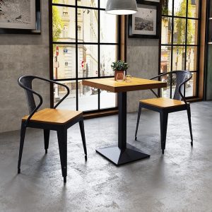 Bàn ăn gỗ đặc của Mỹ cafe snack bar Bàn ghế log Bàn ăn Bàn ăn gia đình hiện đại - Hình 3
