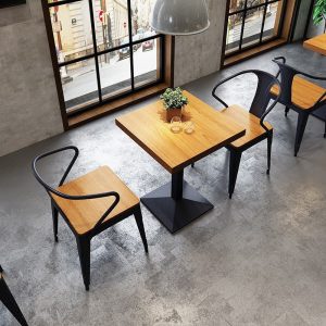 Bàn ăn gỗ đặc của Mỹ cafe snack bar Bàn ghế log Bàn ăn Bàn ăn gia đình hiện đại