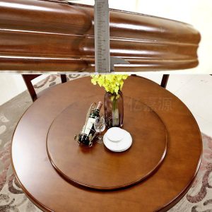 Bàn ăn gỗ nguyên khối 1,8 mét Bàn ăn tròn tối giản hiện đại dành cho gia đình Bàn ăn 10 người Khách sạn Trung Quốc Bàn tròn lớn - Hình 3