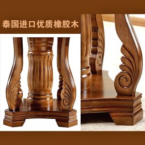 Bàn ăn gỗ nguyên khối 1,8 mét Bàn ăn tròn tối giản hiện đại dành cho gia đình Bàn ăn 10 người Khách sạn Trung Quốc Bàn tròn lớn - Hình 4