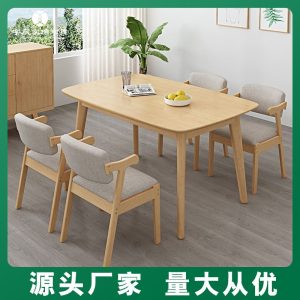 Bàn ăn gỗ nguyên khối bàn ăn nhà hàng bàn gỗ phòng ăn nhỏ log bàn ăn bàn ghế khách sạn bàn ghế ăn bàn quán trà sữa