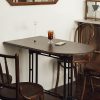 Bàn ăn gỗ nguyên khối phong cách cổ điển Bàn ăn gia đình bằng sắt Mỹ hình bầu dục Bàn hình chữ nhật nhà hàng quán cà phê Bàn ghế