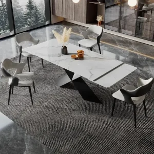 Bàn Ăn Hiện Đại Đầu Giường Mở Rộng Hiện Đại Hộ Gia Đình Nhà Thiết Kế Bàn Ăn Nhà Hàng Mesa De Jantar Nội Thất Gia Đình - Hình 2