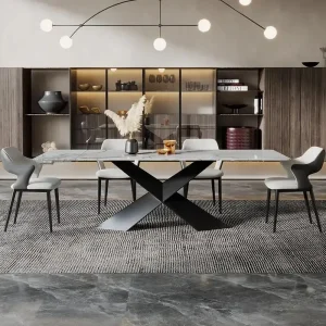 Bàn Ăn Hiện Đại Đầu Giường Mở Rộng Hiện Đại Hộ Gia Đình Nhà Thiết Kế Bàn Ăn Nhà Hàng Mesa De Jantar Nội Thất Gia Đình - Hình 3