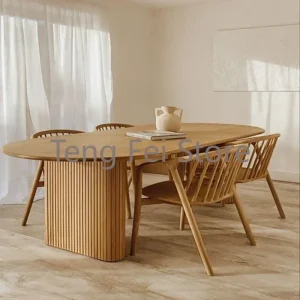 Bàn ăn Hình Bầu Dục Bàn Ăn Bằng Gỗ Phòng Khách Sang Trọng Thiết Kế Ngoài Trời Hiện Đại Bàn Ăn Nhà Bếp Bắc Âu Esstische Nội Thất Gia Đình SR50DT