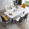 Bàn Ăn Hình Chữ Nhật Trắng Bắc Âu Tối Giản Đá Cẩm Thạch Bàn Ăn Hiện Đại Ý Muebles Para El Hogar Nội Thất Gia Đình