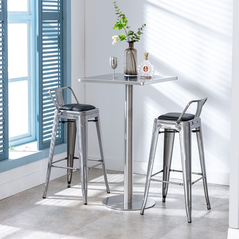 Bàn ăn inox Bàn hình chữ nhật gió công nghiệp cafe bar Bàn vuông ghế ăn ngoài trời Bàn sắt kim loại - Hình 2 Bàn ăn inox Bàn hình chữ nhật gió công nghiệp cafe bar Bàn vuông ghế ăn ngoài trời Bàn sắt kim loại - Hình 2