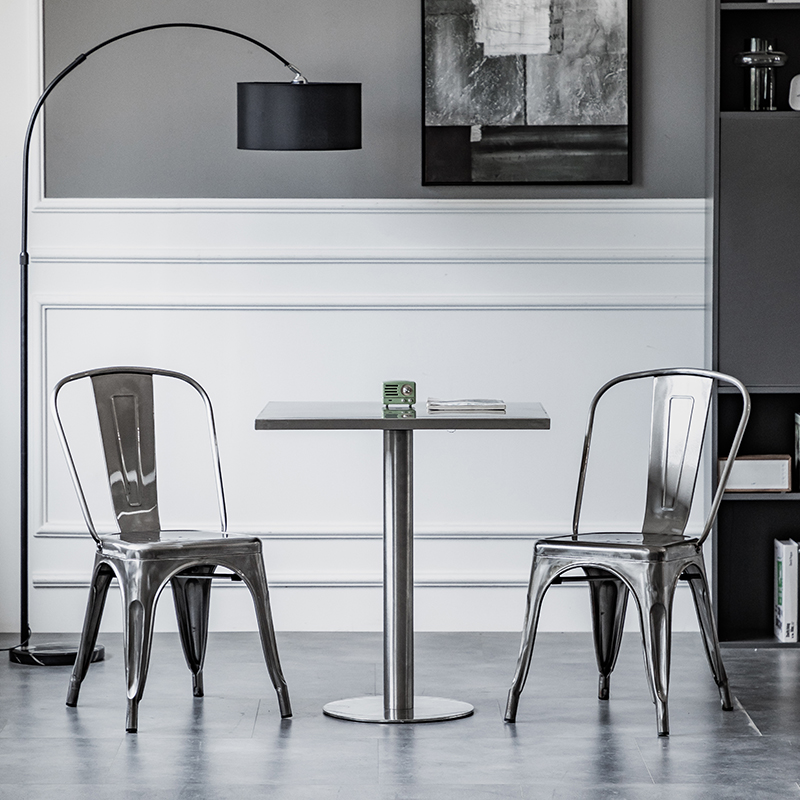 Bàn ăn inox Bàn hình chữ nhật gió công nghiệp cafe bar Bàn vuông ghế ăn ngoài trời Bàn sắt kim loại - Hình 3 Bàn ăn inox Bàn hình chữ nhật gió công nghiệp cafe bar Bàn vuông ghế ăn ngoài trời Bàn sắt kim loại - Hình 3