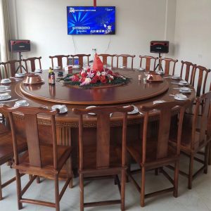 Bàn ăn khách sạn bàn tròn điện lớn bàn xoay tự động Bàn lẩu mới của Trung Quốc Bàn ăn nhà hàng 15/10/20 người - Hình 4