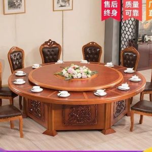 Bàn ăn khách sạn bàn tròn lớn 10 người 15 người 20 người hộp khách sạn bàn tròn bàn xoay tự động bàn ăn điện bàn tiệc - Hình 4